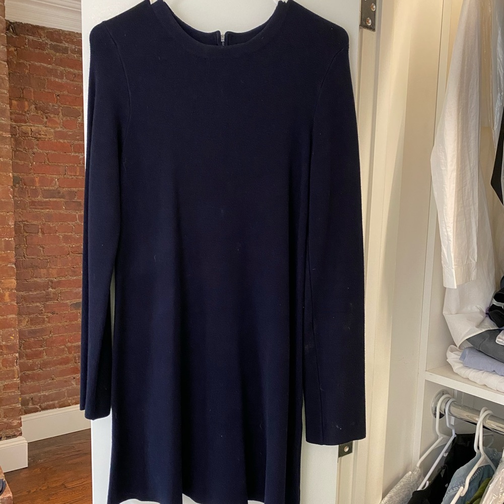 Navy Zara sweater dress